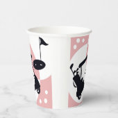 レトロゴルフカート（ブラック&ピンク） 紙コップ (右)