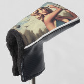 レトロゴルフガール ゴルフヘッドカバー (3/4 正面)