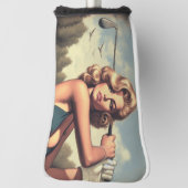 レトロゴルフガール ゴルフヘッドカバー (回転90)