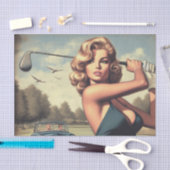 レトロゴルフガール 薄葉紙 (クラフト)