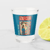 レトロゴルフクパーソナライズされたラブ ショットグラス (正面)