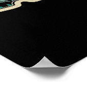 レトロゴーグルスノーボーディングスキー山雪 ポスター (角)