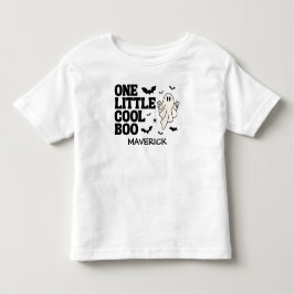 レトロゴーストのハロウィンおたんじょうびおめでとうTシャツ 1歳 トドラーTシャツ