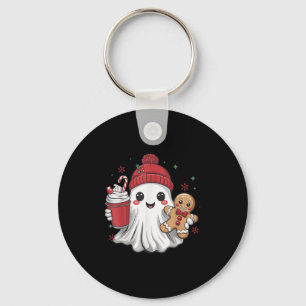 レトロゴーストビーニー クリスマス ホリデー Xmas コーヒー G キーホルダー