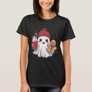 レトロゴーストビーニー クリスマス ホリデー Xmas コーヒー G Tシャツ