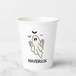 レトロゴースト1歳のハロウィンお誕生日おめでとう 紙コップ
