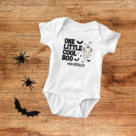 レトロゴースト ワンハロウィン ボーイ 1歳誕生日 ベビーボディスーツ