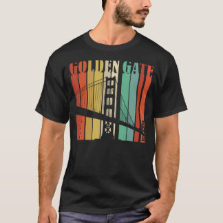 レトロゴールデンゲートブリッジサンフランシスコカリフォルニア Tシャツ