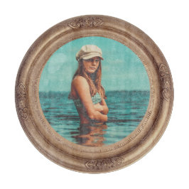 レトロゴールデンスタイリッシュポートレート写真ディスプレイ カッティングボード