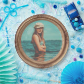 レトロゴールデンスタイリッシュポートレート写真ディスプレイ ペーパープレート (パーティー)