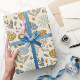 レトロゴールデンデイジー ラッピングペーパー