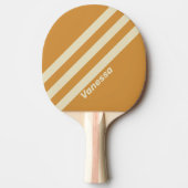 レトロゴールデンホライストライプゾン3 卓球ラケット (正面)