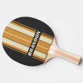 レトロゴールデンホライゾンストライプボード名 卓球ラケット (横)