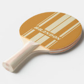 レトロゴールデンホライゾンストライプボード名 卓球ラケット (正面アングル)