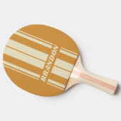 レトロゴールデンホライゾンストライプボード名 卓球ラケット (横)