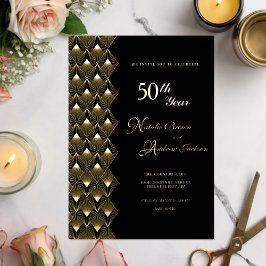 レトロゴールデン50周年 箔招待状