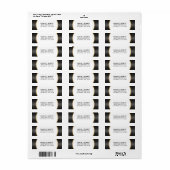 レトロゴールドグリッター ビニールレコード ウェディング ラベル (フルシート)