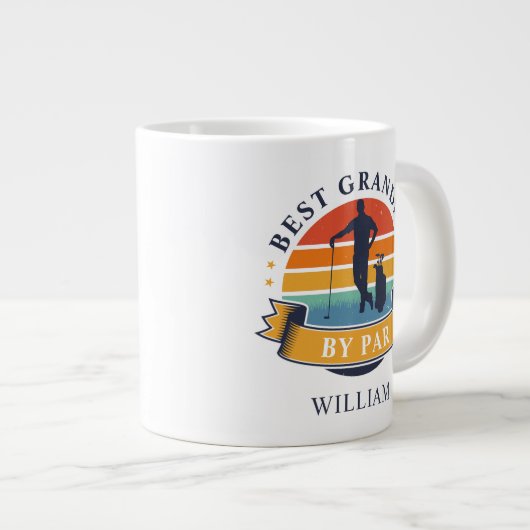 レトロゴ最高のルフィンググランパバイパーパーソナライズされた ジャンボコーヒーマグカップ (正面右)