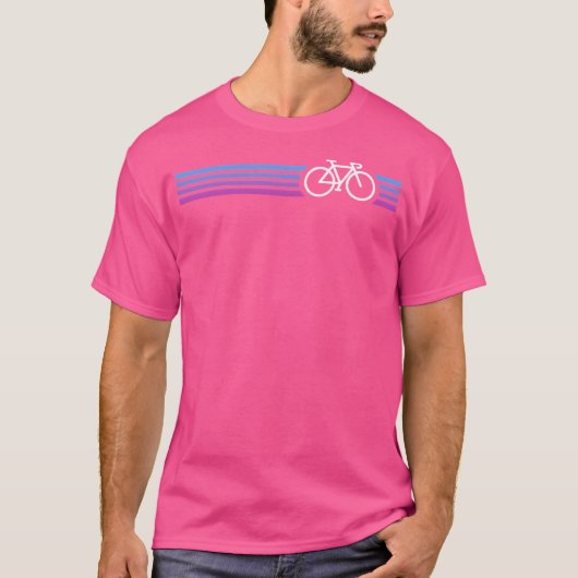 レトロサイクリングスタイル紫 Tシャツ (正面)