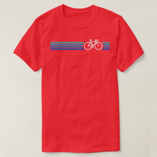 レトロサイクリングスタイル青 Tシャツ (デザイン正面)