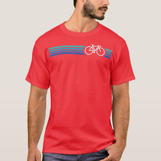 レトロサイクリングスタイル青 Tシャツ