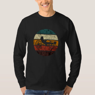 レトロサイクリング リカンベント トライク 自転車乗り トライカー リカンベントバイク Tシャツ
