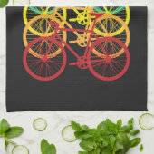 レトロサイクリング、ロードバイク、ヴィンテージバイク キッチンタオル (折り畳み)