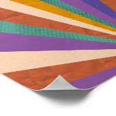 レトロサイケデリックグルーヴカラフルポスター ポスター (角)