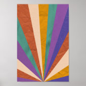 レトロサイケデリックグルーヴカラフルポスター ポスター (正面)