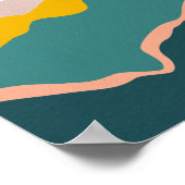 レトロサイケデリックグルーヴカラフルポスター ポスター (角)