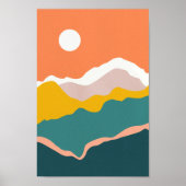 レトロサイケデリックグルーヴカラフルポスター ポスター (正面)