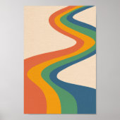 レトロサイケデリックグルーヴカラフルポスター ポスター (正面)