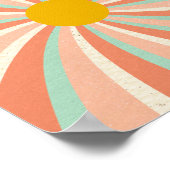 レトロサイケデリックグルーヴカラフルポスター ポスター (角)