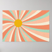 レトロサイケデリックグルーヴカラフルポスター ポスター (正面)