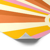 レトロサイケデリックグルーヴカラフルポスター ポスター (角)