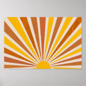 レトロサイケデリックグルーヴカラフルポスター ポスター (正面)