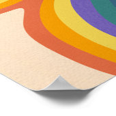 レトロサイケデリックグルーヴカラフルポスター ポスター (角)