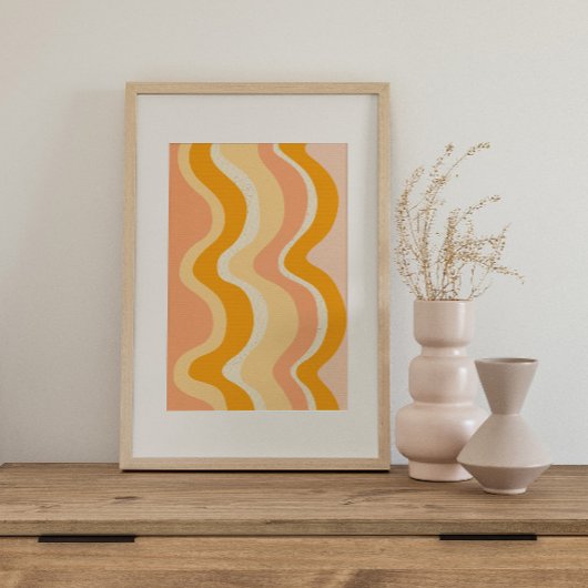 レトロサイケデリックグルーヴカラフルポスター ポスター