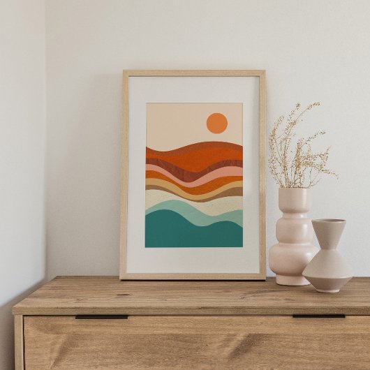 レトロサイケデリックグルーヴカラフルポスター ポスター