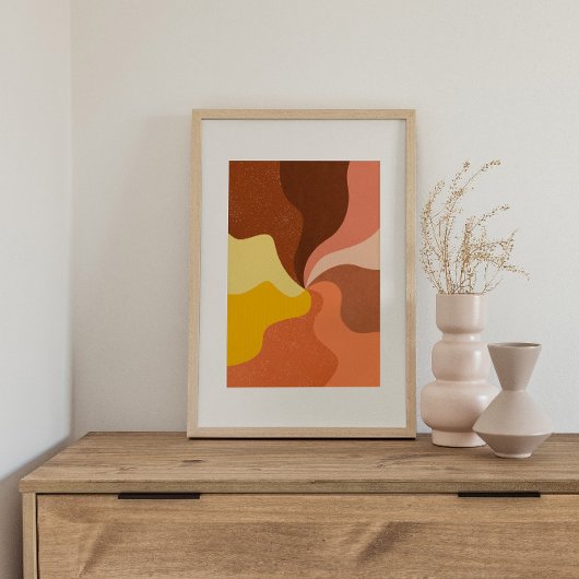 レトロサイケデリックグルーヴカラフルポスター ポスター