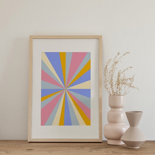 レトロサイケデリックグルーヴカラフルポスター ポスター