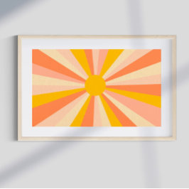 レトロサイケデリックグルーヴカラフルポスター ポスター