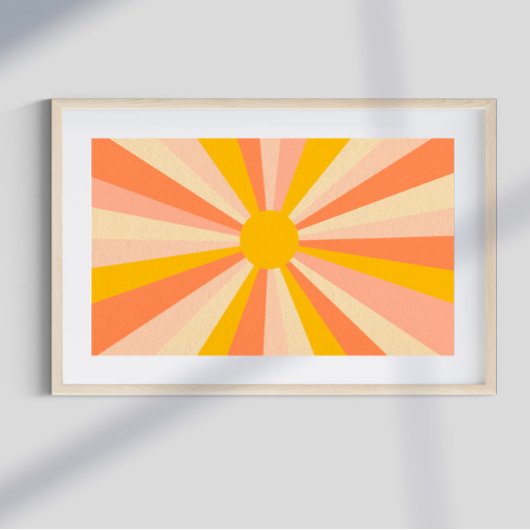 レトロサイケデリックグルーヴカラフルポスター ポスター