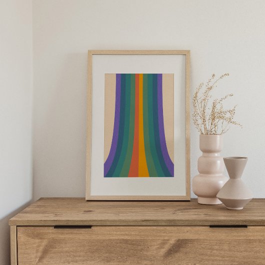 レトロサイケデリックグルーヴカラフルポスター ポスター