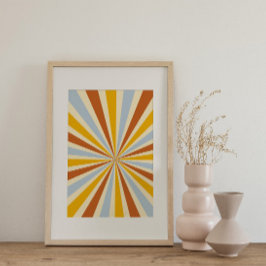 レトロサイケデリックグルーヴカラフルポスター ポスター