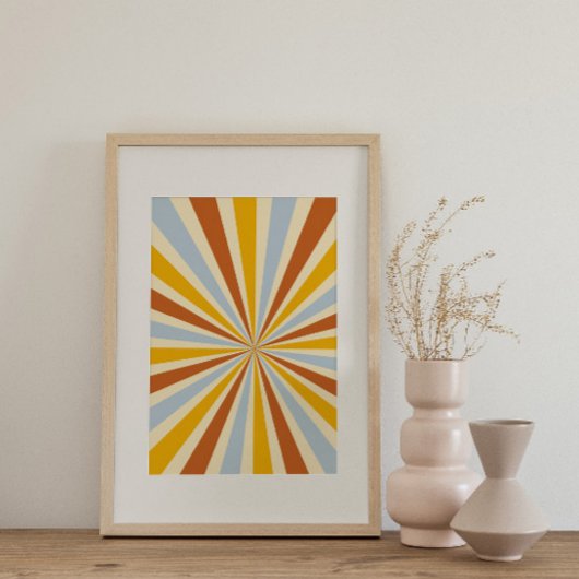 レトロサイケデリックグルーヴカラフルポスター ポスター