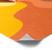 レトロサイケデリックグルーヴカラフルポスター ポスター (角)