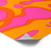 レトロサイケデリックグルーヴカラフルポスター ポスター (角)