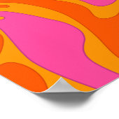 レトロサイケデリックグルーヴカラフルポスター ポスター (角)