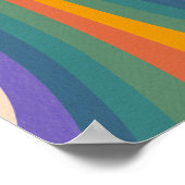 レトロサイケデリックグルーヴカラフルポスター ポスター (角)